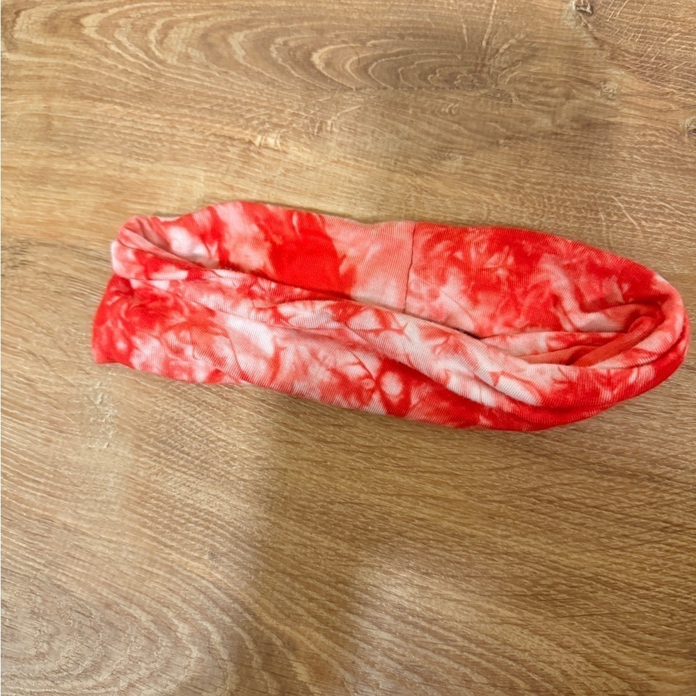 Red tie dye headband​​​​​​​